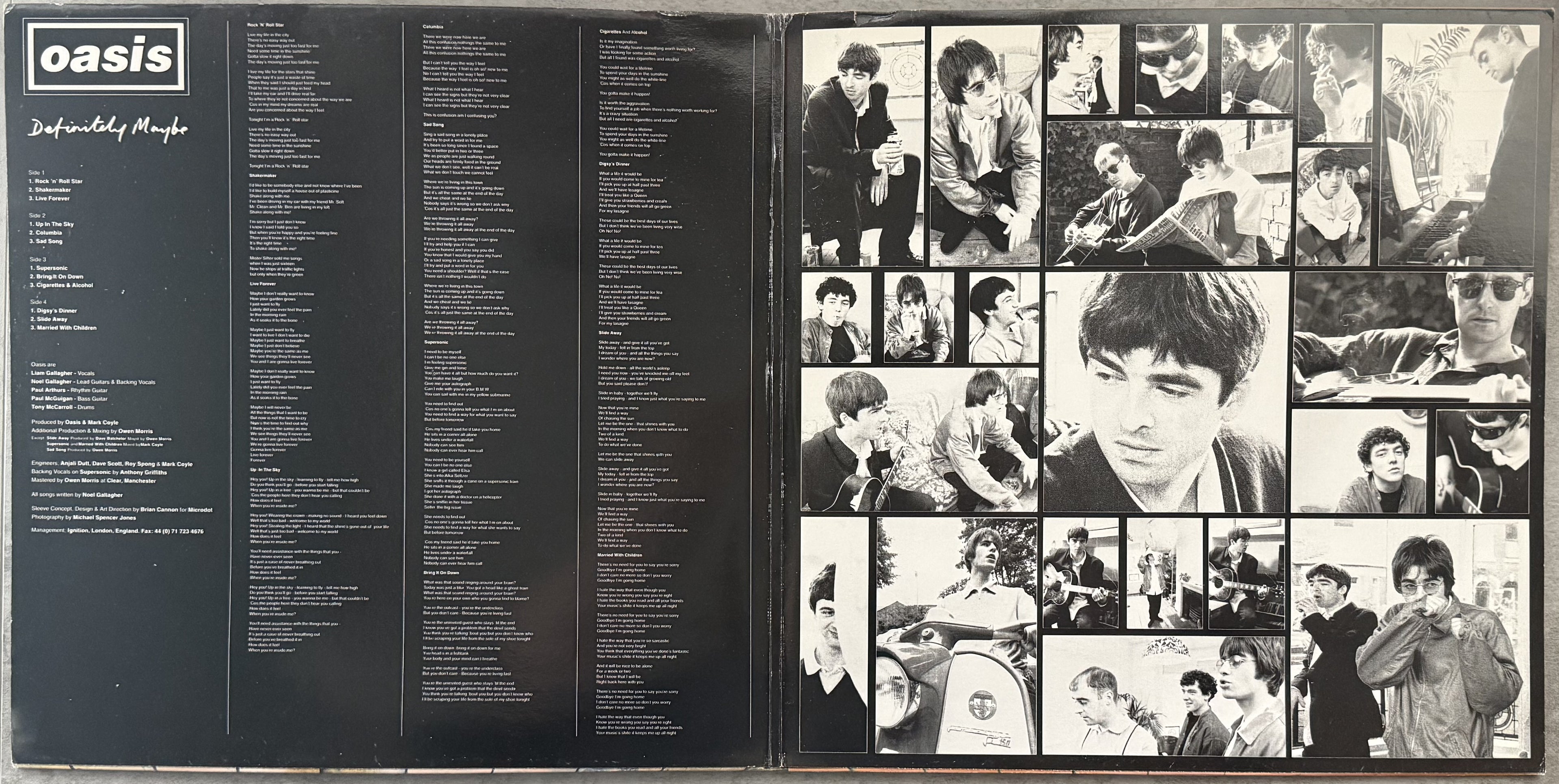 GRAIL Oasis - Definitely Maybe 1994 1st UK Press "Damont" Strong VG+/VG+
