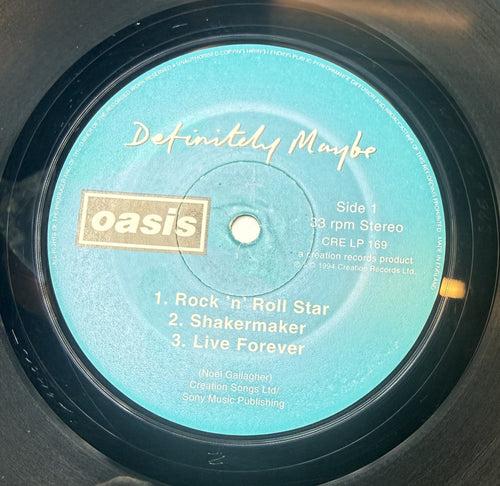 GRAIL Oasis - Definitely Maybe 1994 1st UK Press "Damont" Strong VG+/VG+