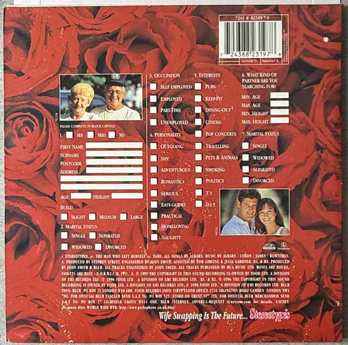 RARE Blur 2 pack Stereotypes + On Your Own VG+/VG+ UK imports color vinyl 96/97