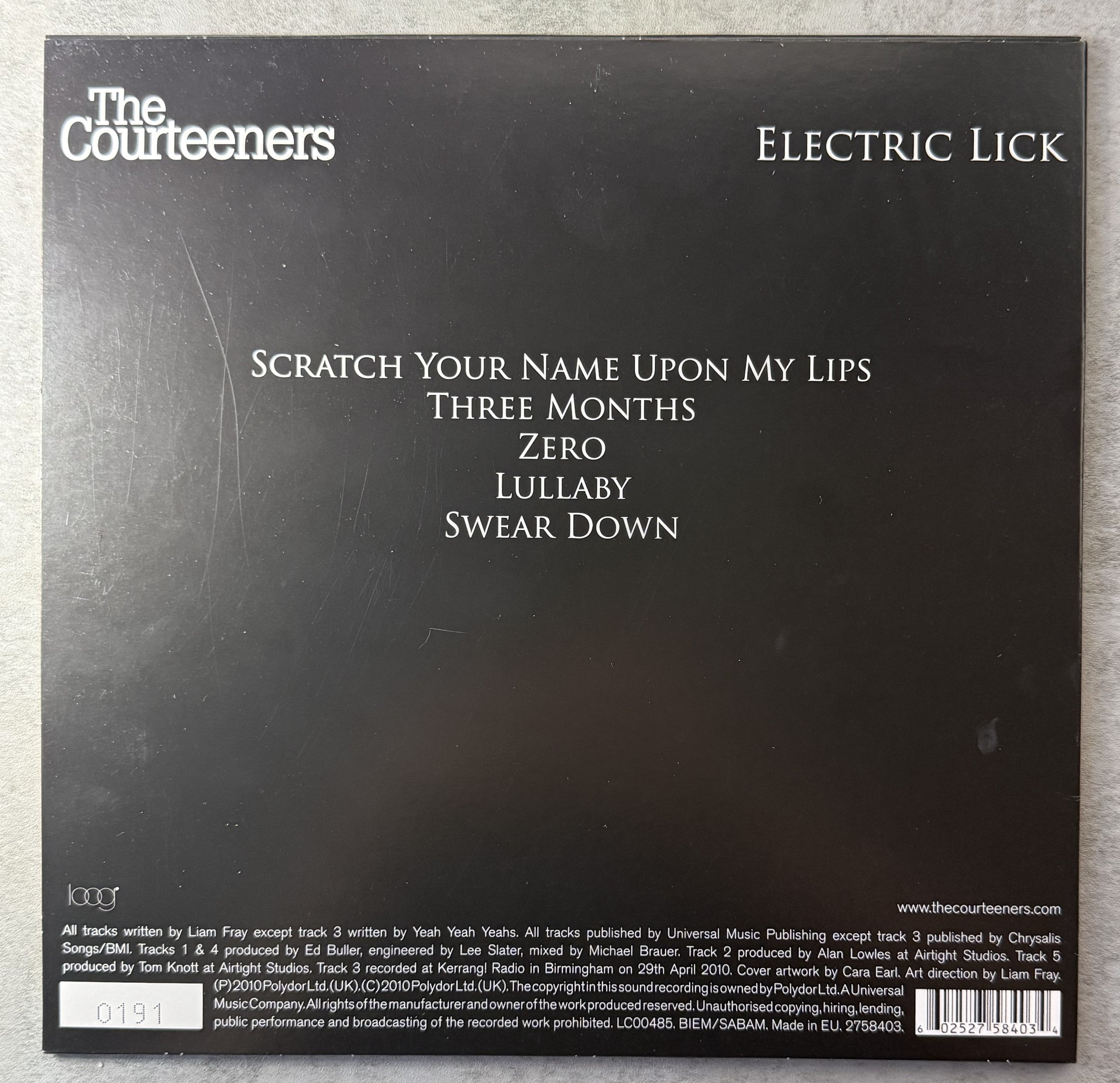AUTOGRAPHED The Courteeners - Electric Lick - NM/NM 2010 UK Import Ltd Edtn #191