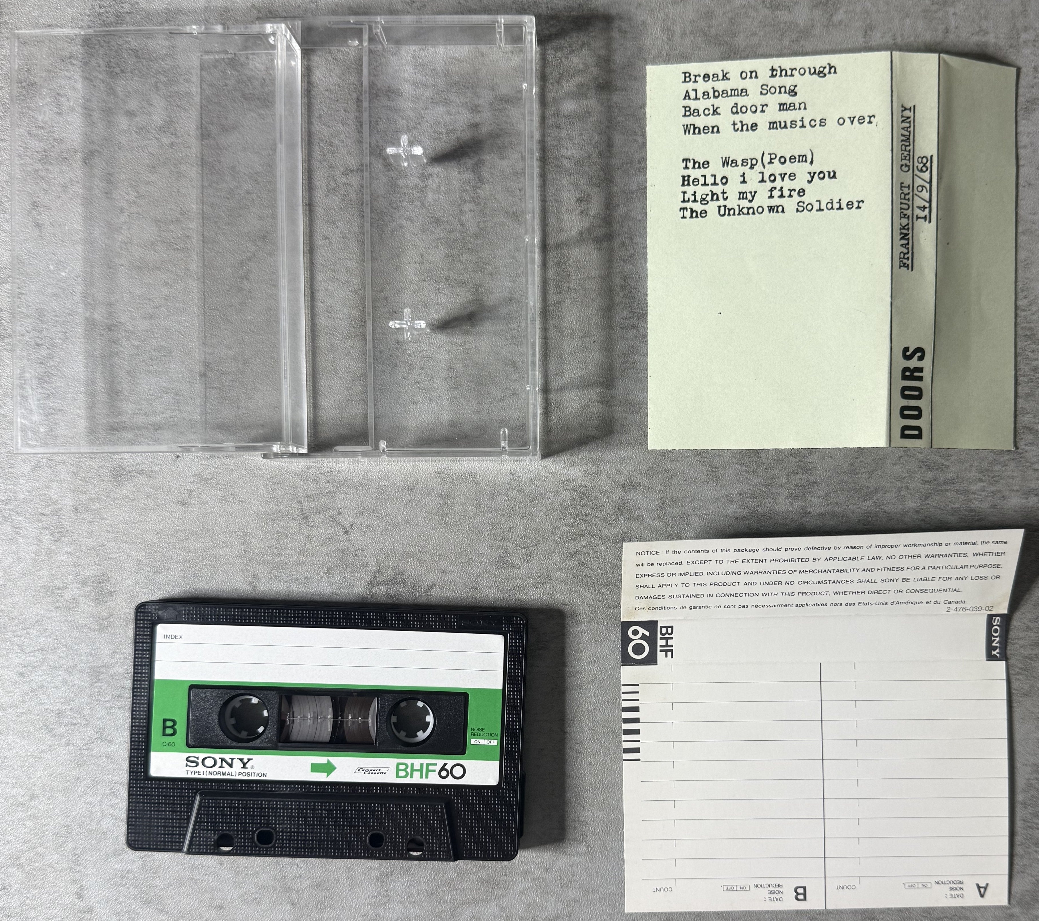 Doors - Greatest Hits + 6 More Cassettes Imports 1960s Psychedelic Jim Morrison