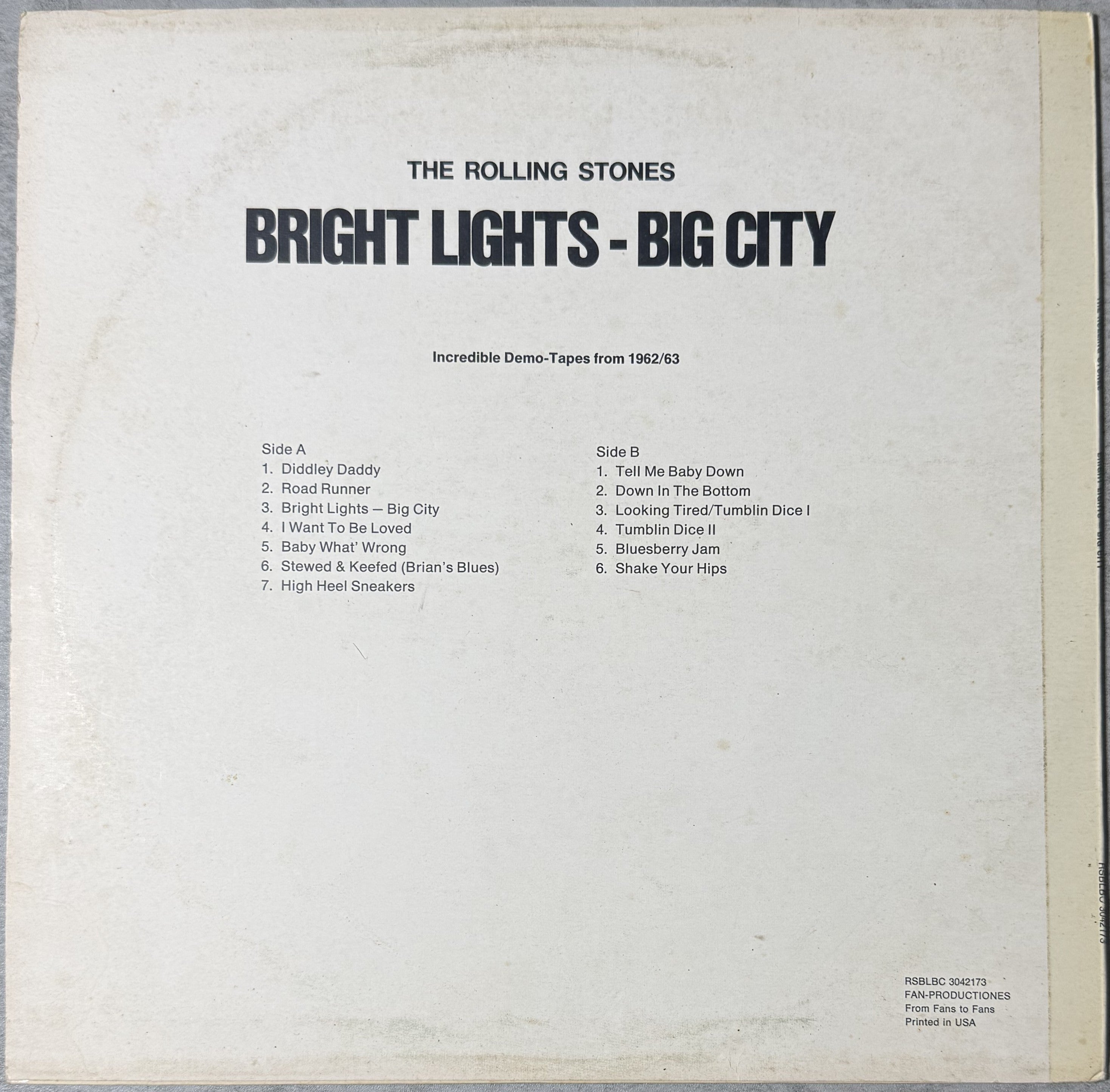 Bright Lights - Big City by The Rolling Stones VG+/VG+
