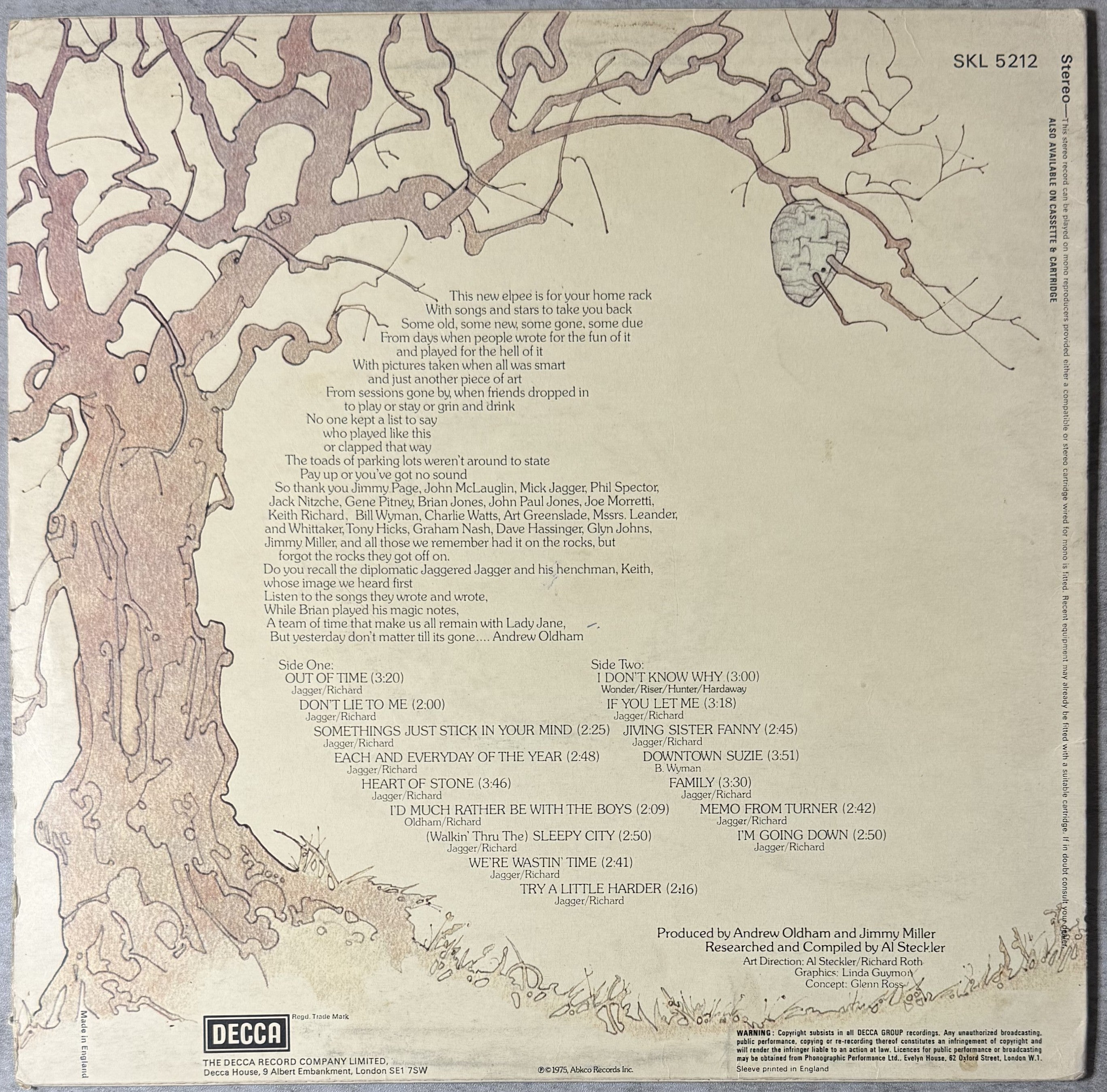 The Rolling Stones - Metamorphosis - 1975 UK 1st Press G+/VG (see description)