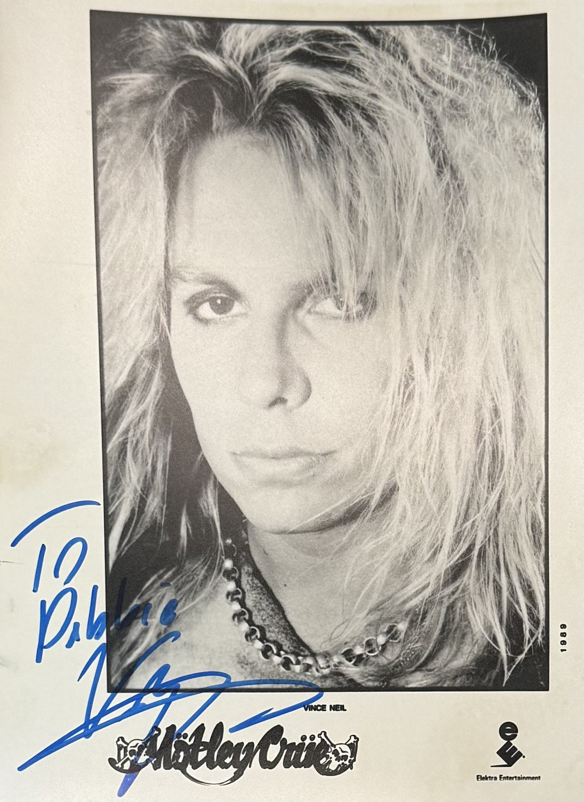 Vince Neil (Motley Crue) - AUTOGRAPHED 8x10 Picture!