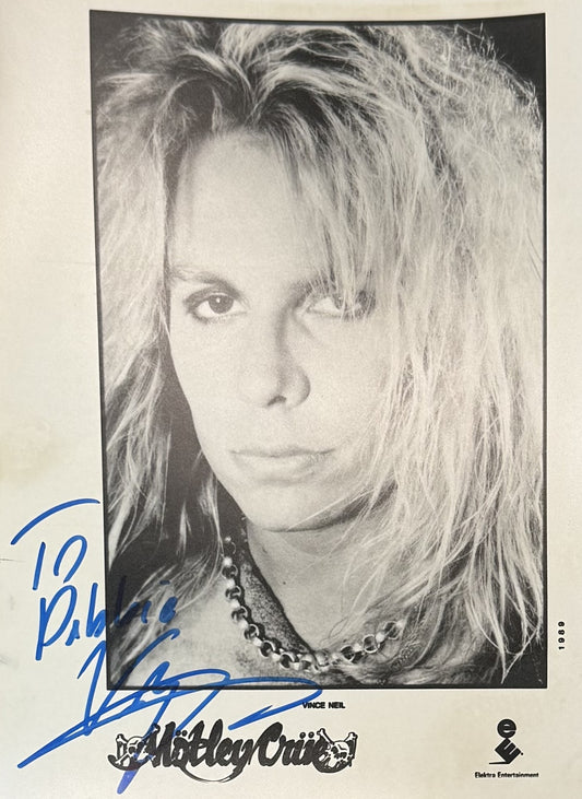 Vince Neil (Motley Crue) - AUTOGRAPHED 8x10 Picture!