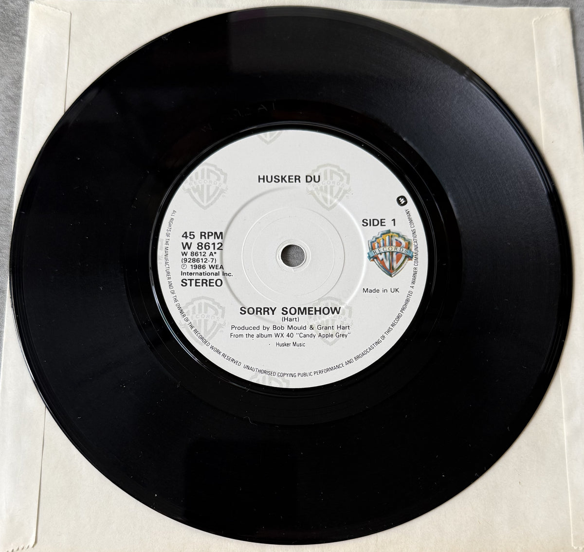 Husker Du - Sorry Somehow UK PROMO Double Single 1986 VG+/VG+