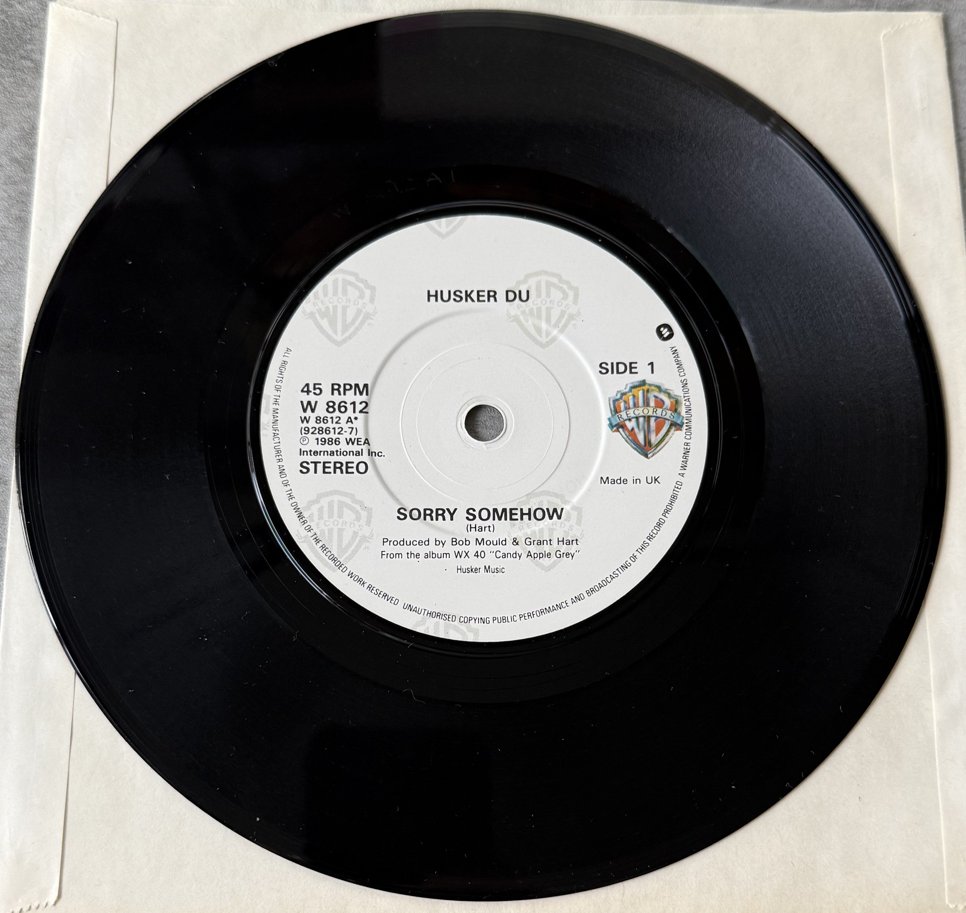 Husker Du - Sorry Somehow UK PROMO Double Single 1986 VG+/VG+