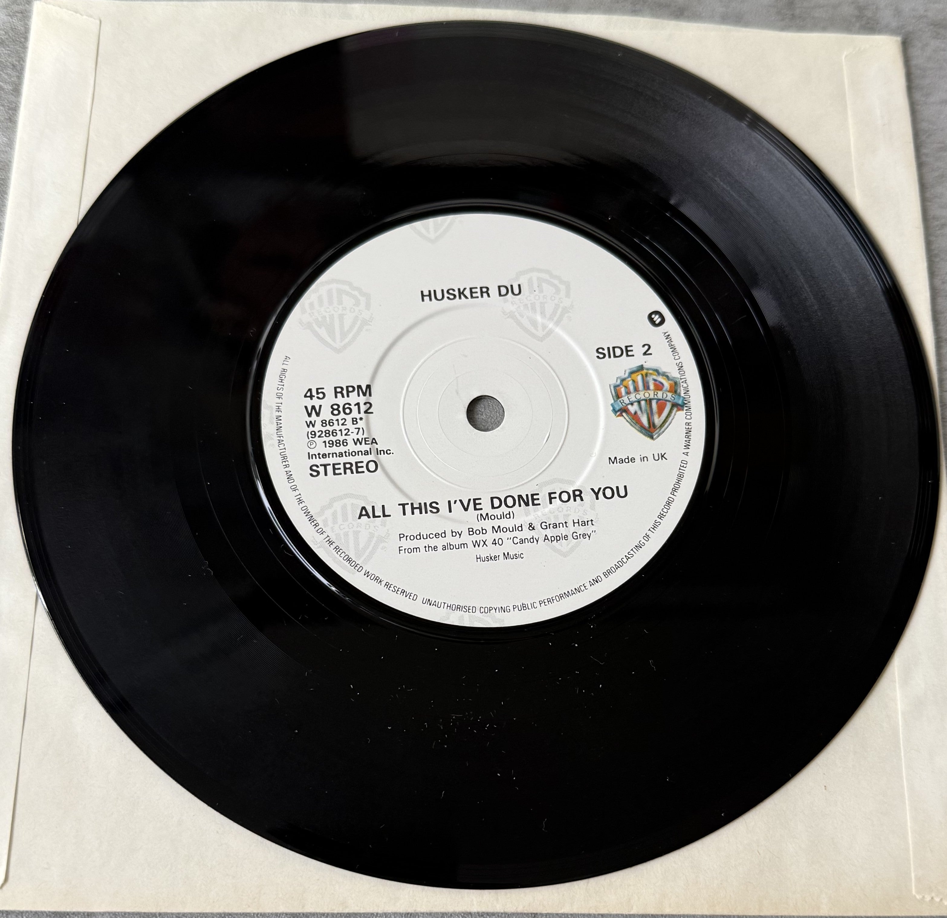 Husker Du - Sorry Somehow UK PROMO Double Single 1986 VG+/VG+
