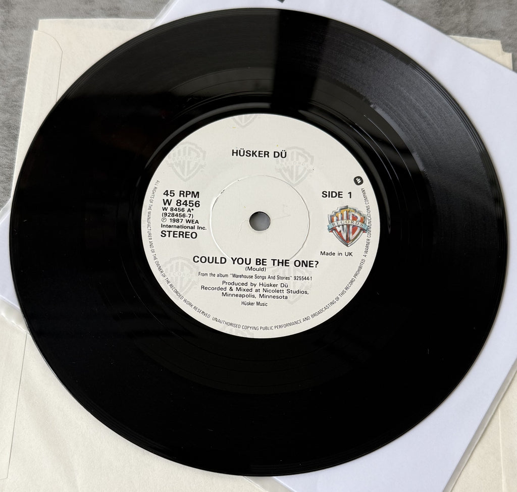 AUTOGRAPED Husker Du - Could You Be The One - 1987 UK Import 7" Single, VG+/VG+