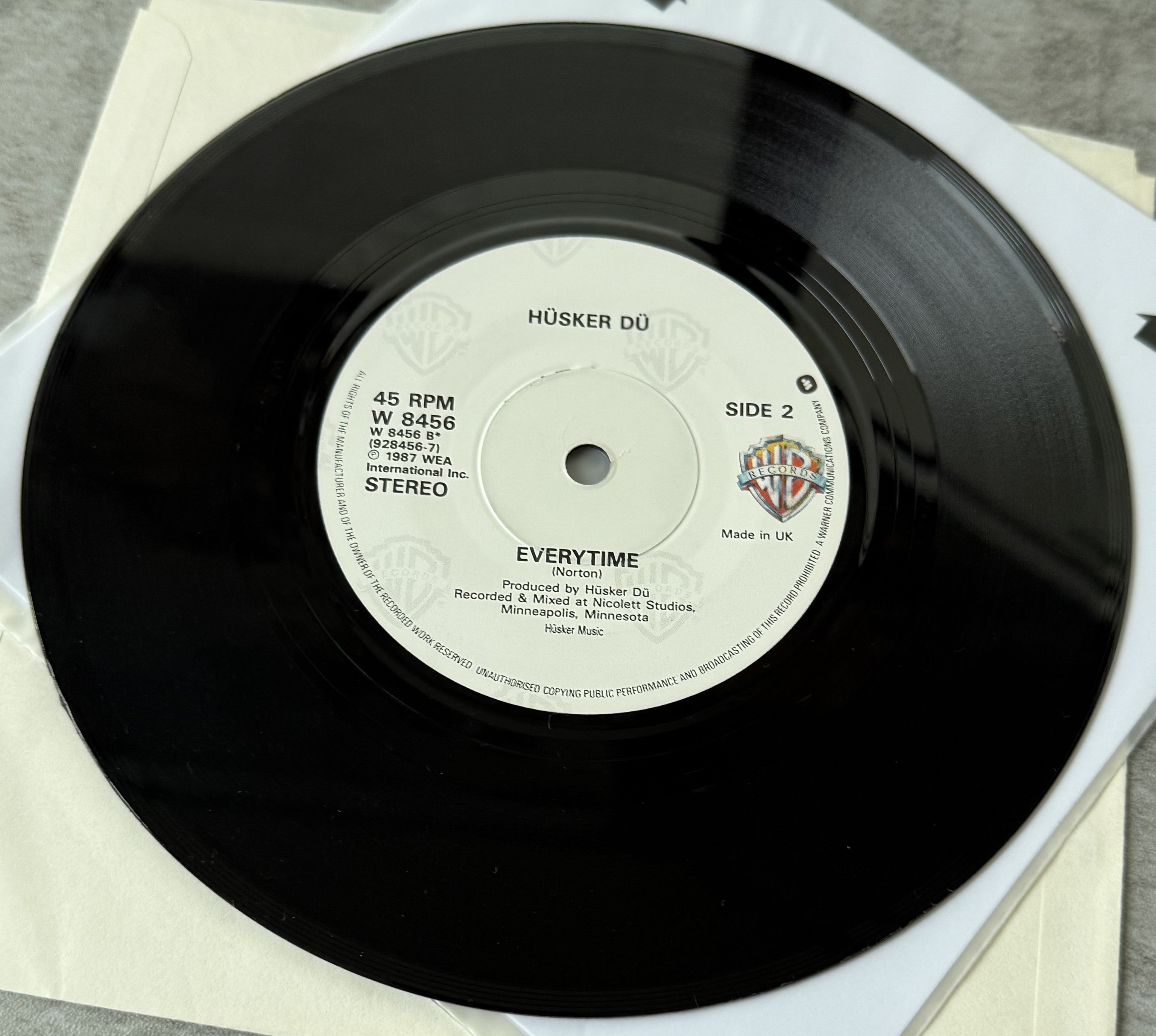 AUTOGRAPED Husker Du - Could You Be The One - 1987 UK Import 7" Single, VG+/VG+