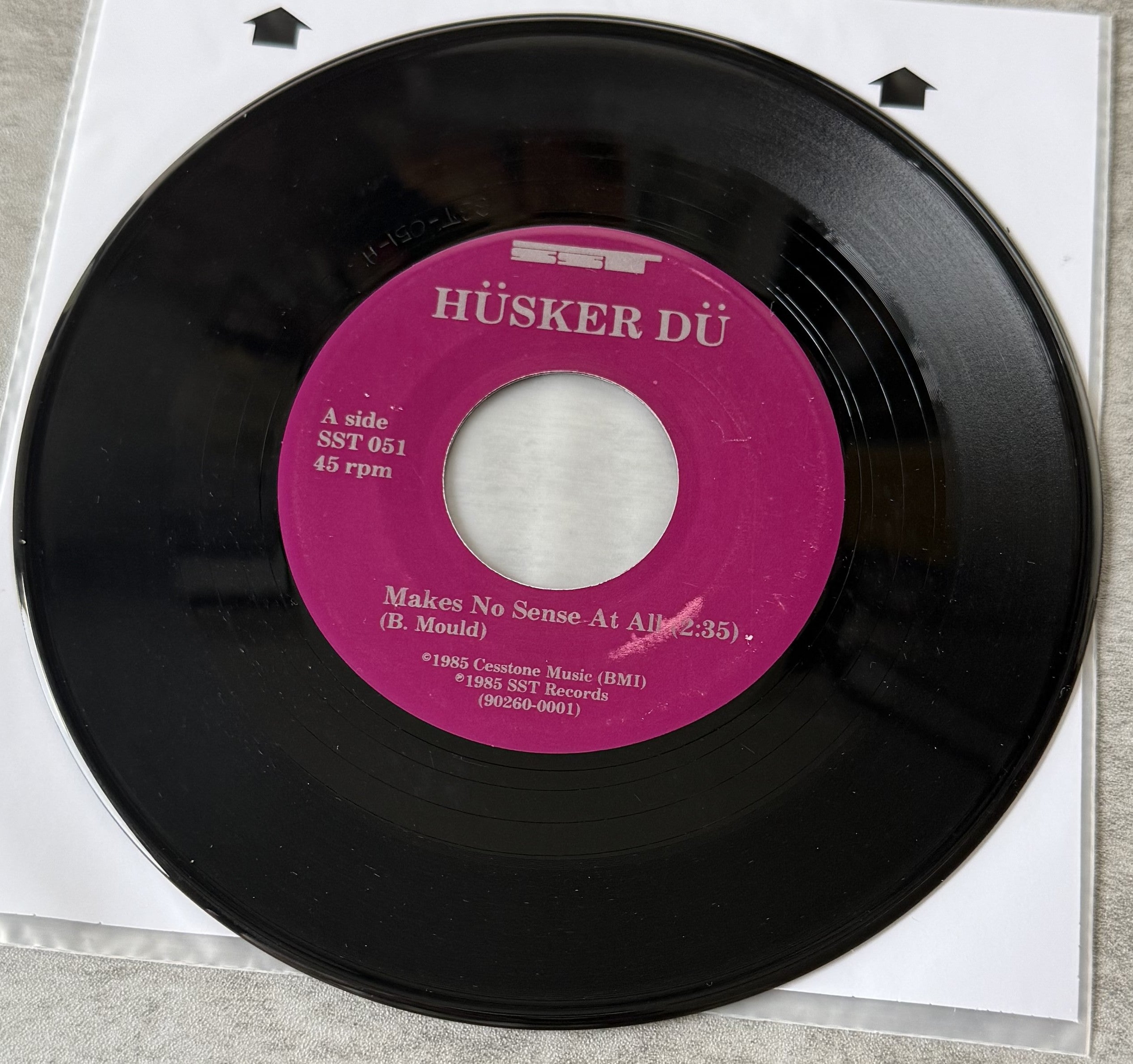Husker Du 2-pack of 7" singles - Eight Miles High & Makes No Sense At All 1984/85 VG+ vinyl