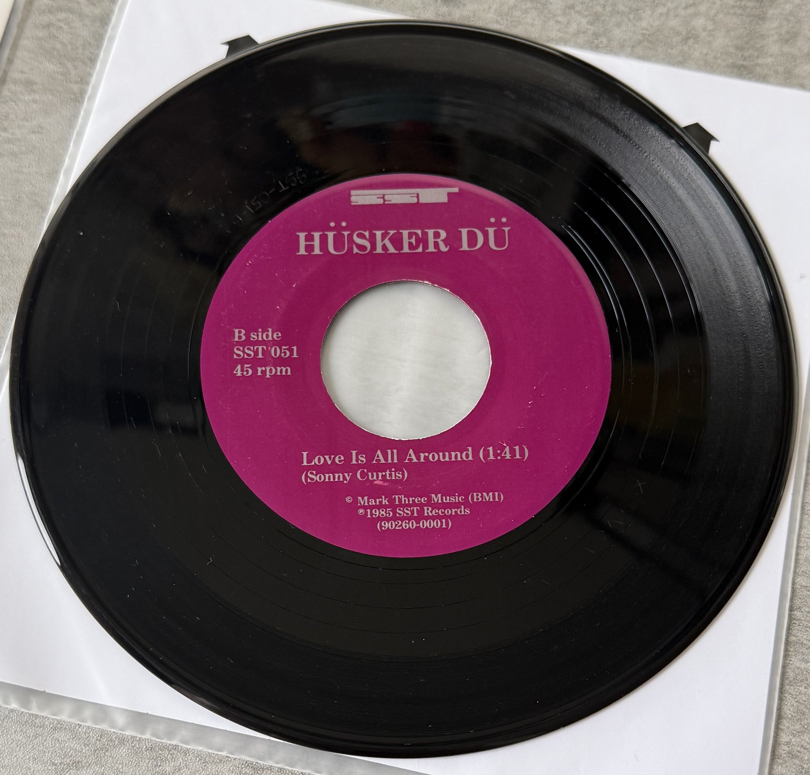Husker Du 2-pack of 7" singles - Eight Miles High & Makes No Sense At All 1984/85 VG+ vinyl