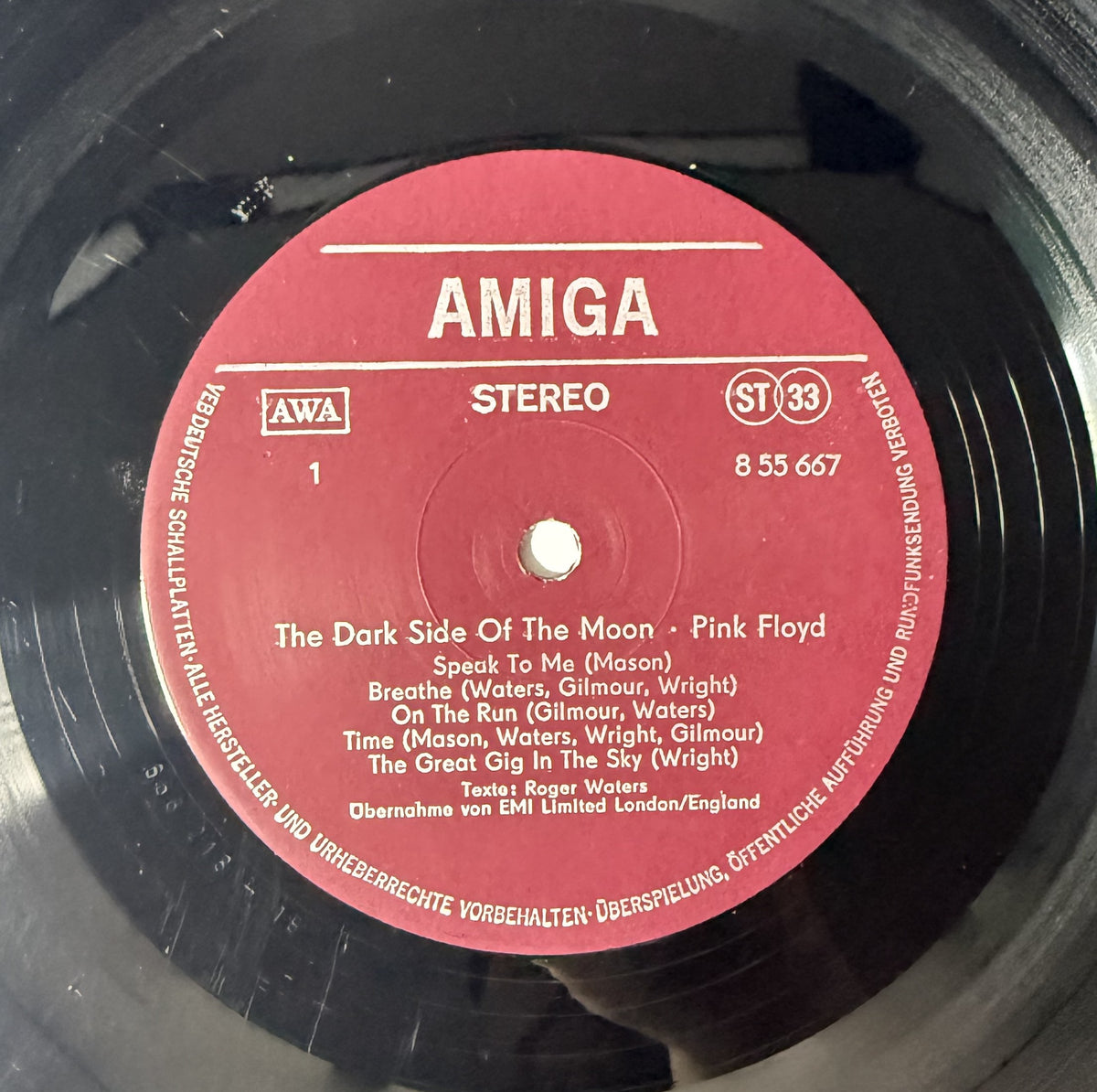 **East German** Pink Floyd - The Dark Side Of The Moon 1979 VG/VG