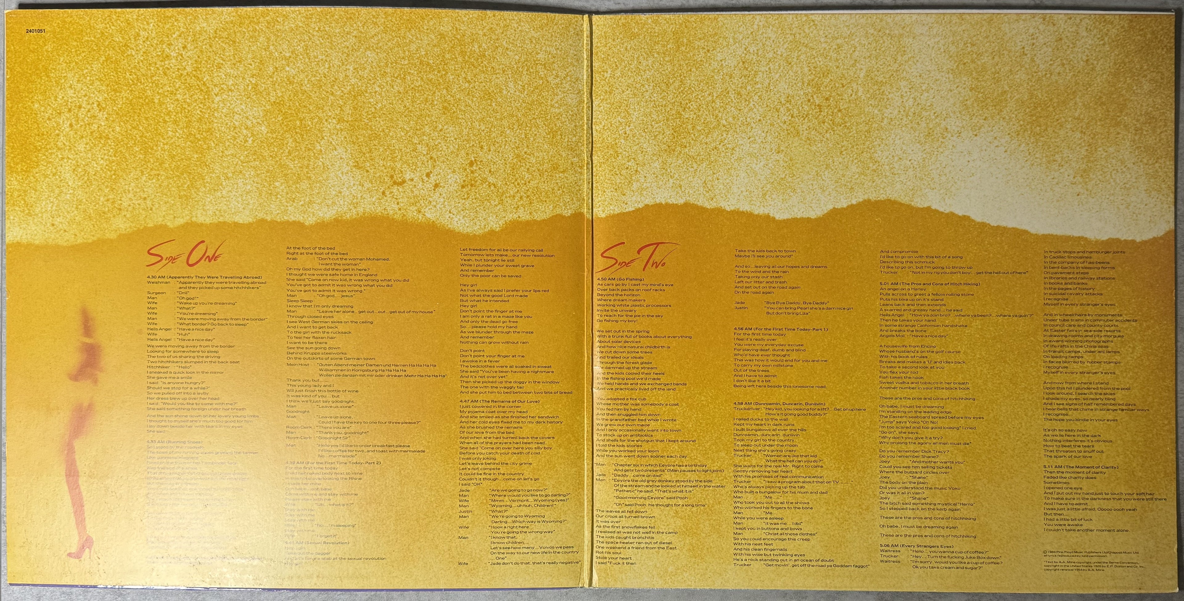 Roger Waters - The Pros And Cons Of Hitch Hiking - 1984 Euro 1st Press - Holland Gatefold VG/VG+