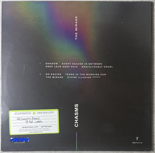 Chasms - The Mirage - 2019 PROMO copy of ltd edtn (500) album Strong VG+/VG+