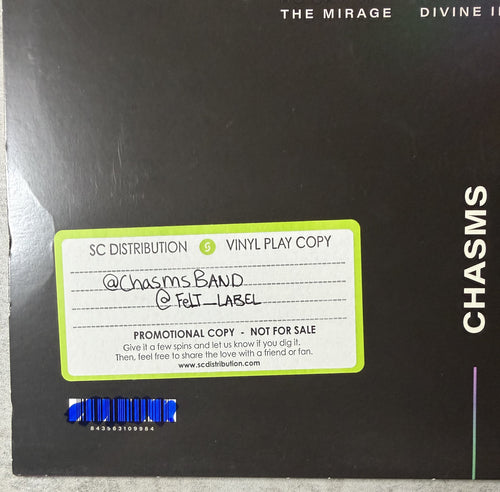 Chasms - The Mirage - 2019 PROMO copy of ltd edtn (500) album Strong VG+/VG+