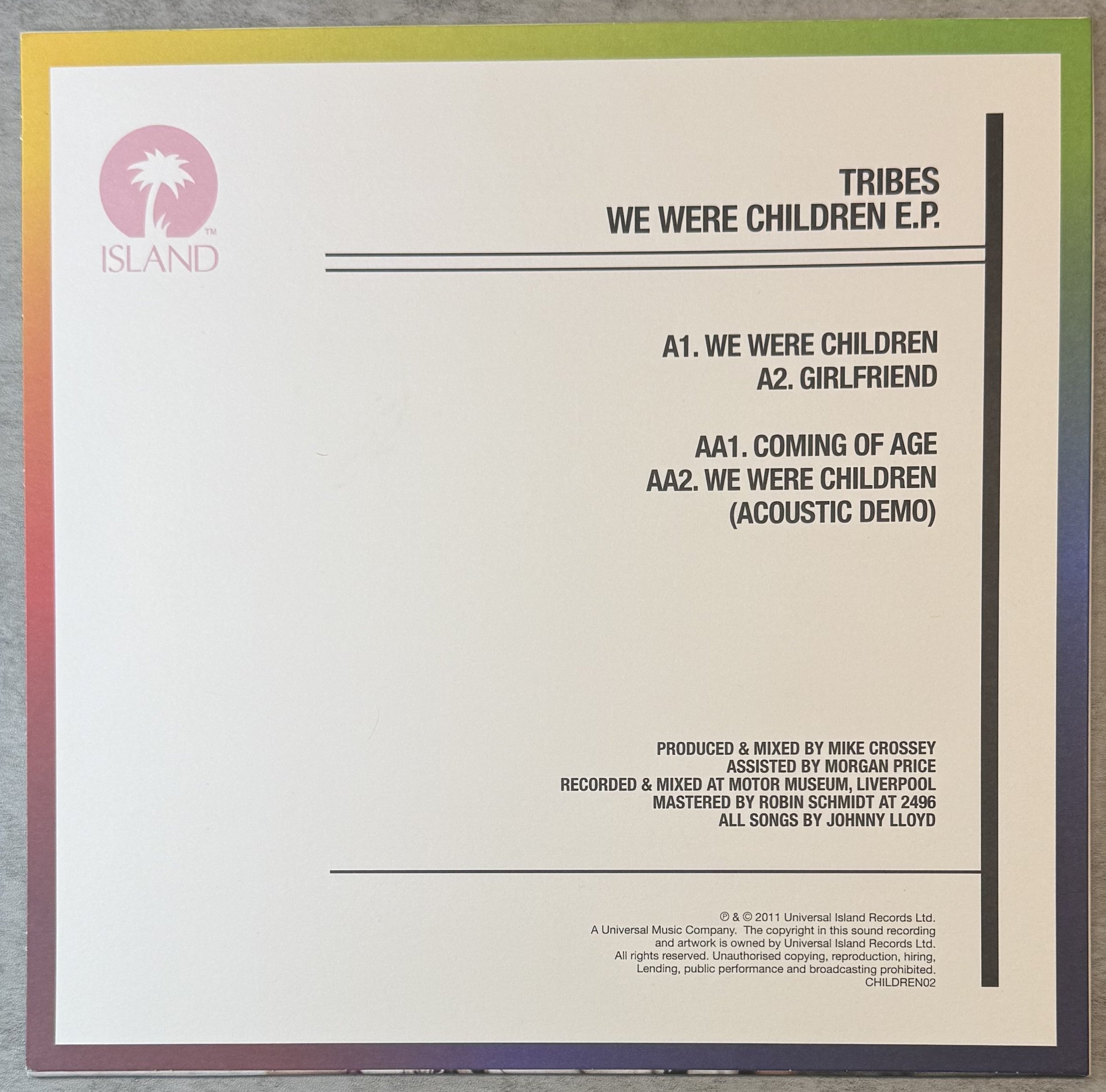 AUTOGRAPHED Tribes - We Were Children EP - 2011 UK Import Strong VG+/NM