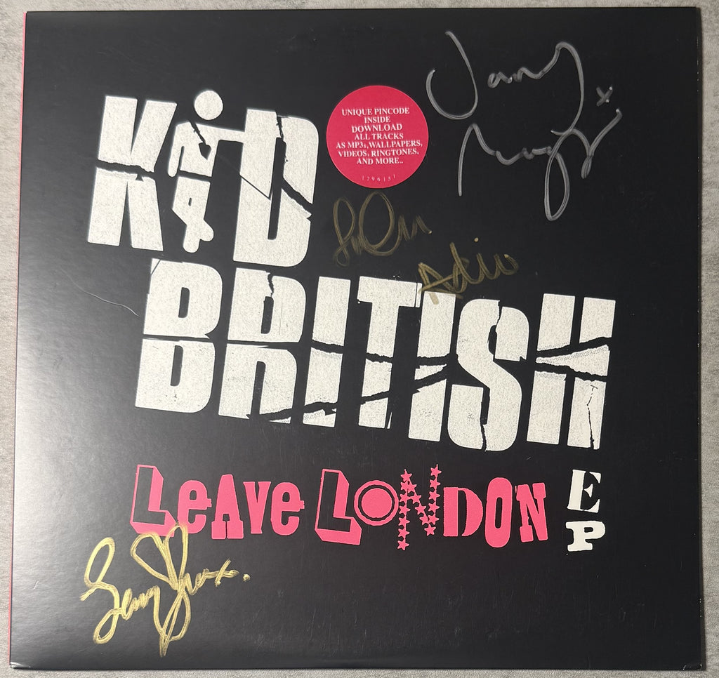 AUTOGRAPHED - Kid British Leave London EP - UK Import, Ltd Edtn Pink Vinyl NM/VG+