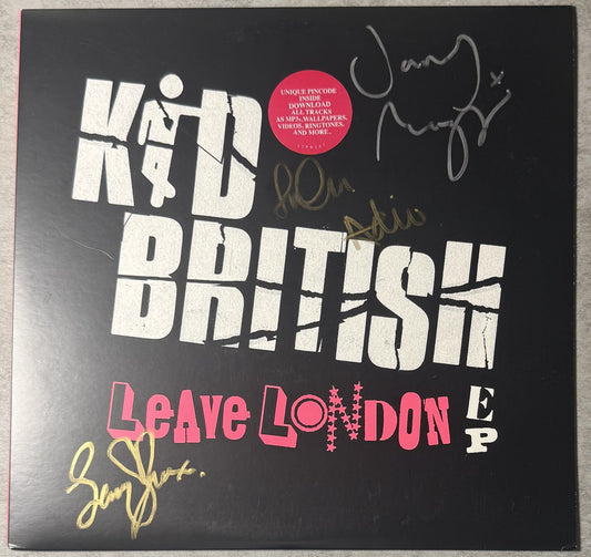 AUTOGRAPHED - Kid British Leave London EP - UK Import, Ltd Edtn Pink Vinyl NM/VG+