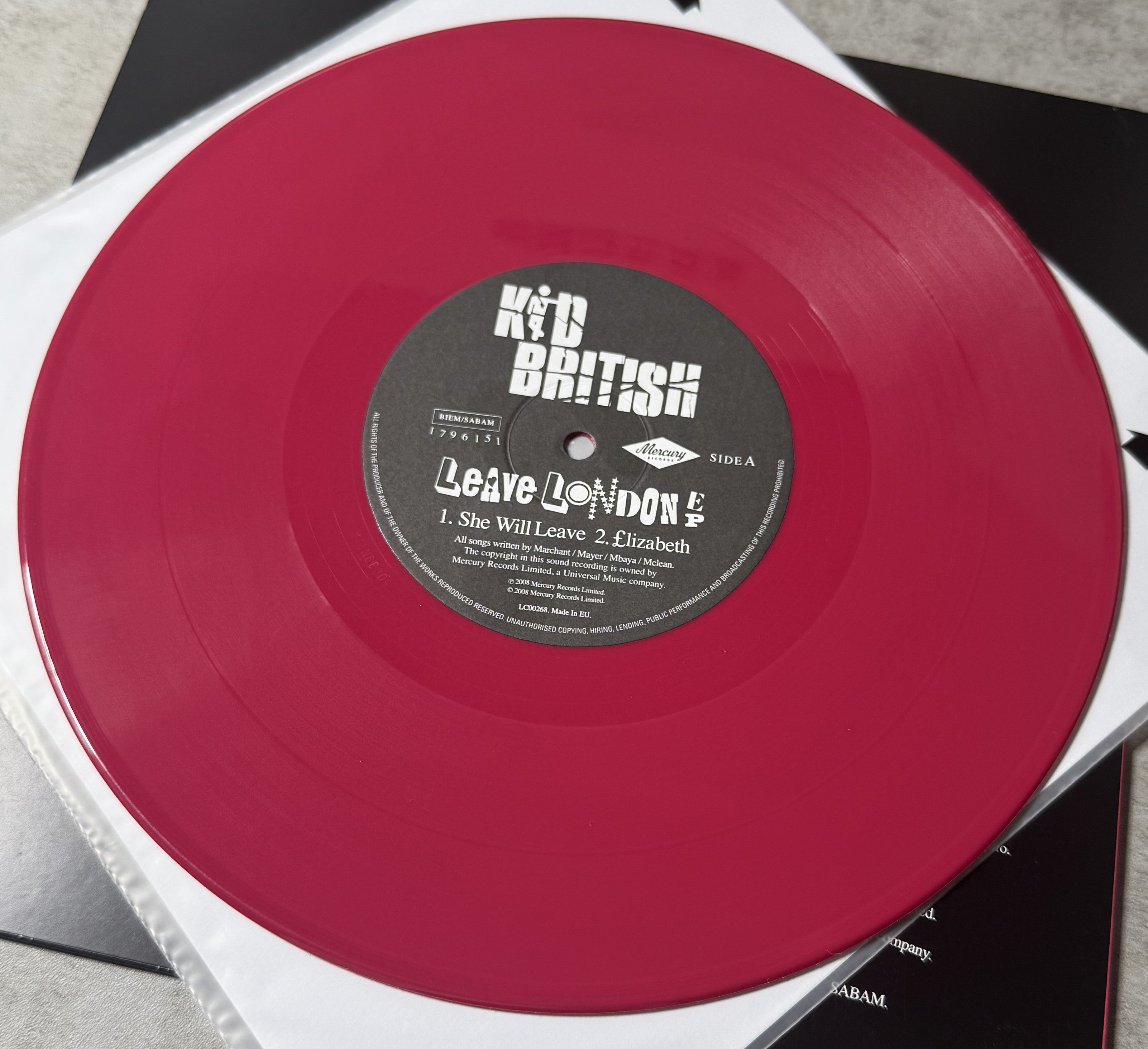 AUTOGRAPHED - Kid British Leave London EP - UK Import, Ltd Edtn Pink Vinyl NM/VG+