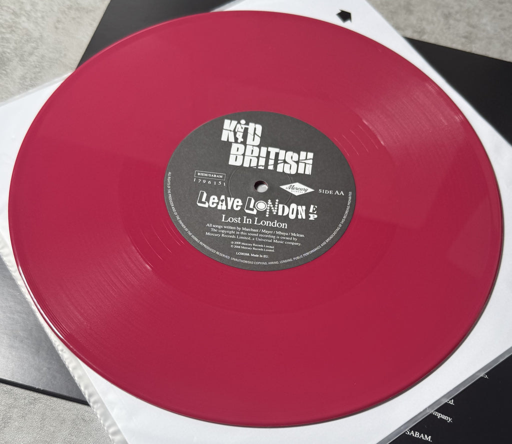 AUTOGRAPHED - Kid British Leave London EP - UK Import, Ltd Edtn Pink Vinyl NM/VG+