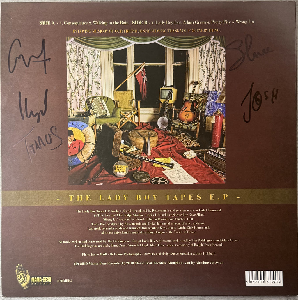 AUTOGRAPHED The Paddingtons - The Lady Boy Tapes 10" EP - 2010 UK RSD VG+/VG+