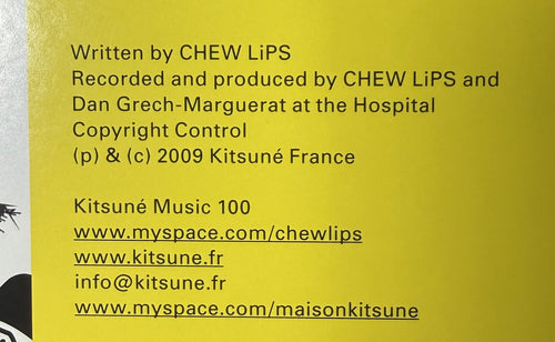 AUTOGRAPHED CHEW LiPS - Salt Air 2009 French Import 12" House SVG+