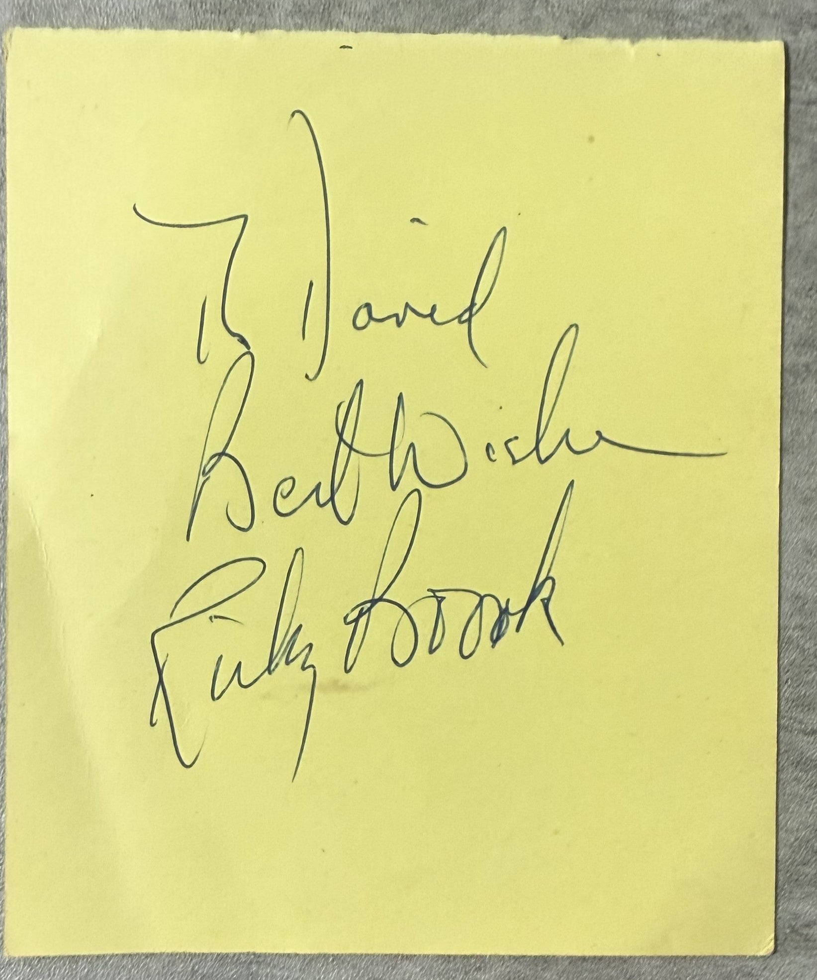AUTOGRAPH - Billy Preston (also Ricky Brook on reverse) - Beatles & Rock 'N' Roll Memorabilia