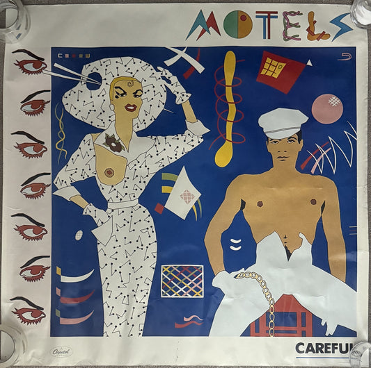 The Motels - Careful - Promotional Poster c. 1980 36"x36"