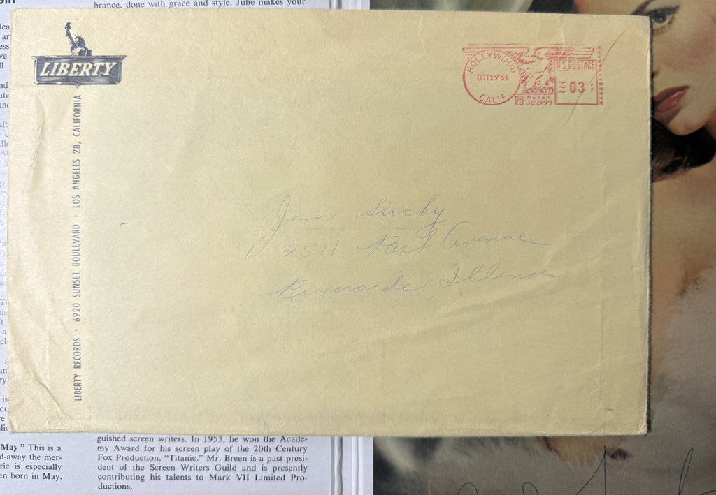 AUTOGRAPHED Julie London - Calendar Girl 1956 US 1st Press VG+/VG+