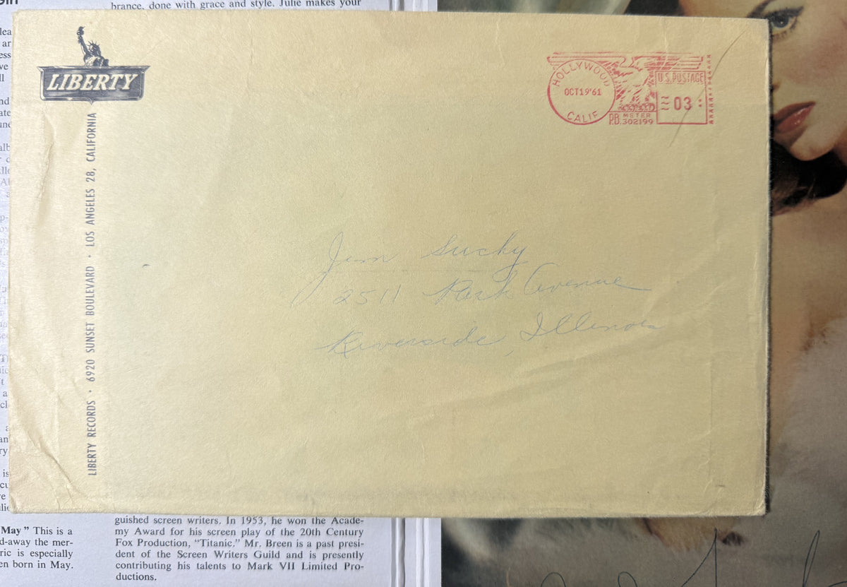 AUTOGRAPHED Julie London - Calendar Girl 1956 US First Press VG+/VG+