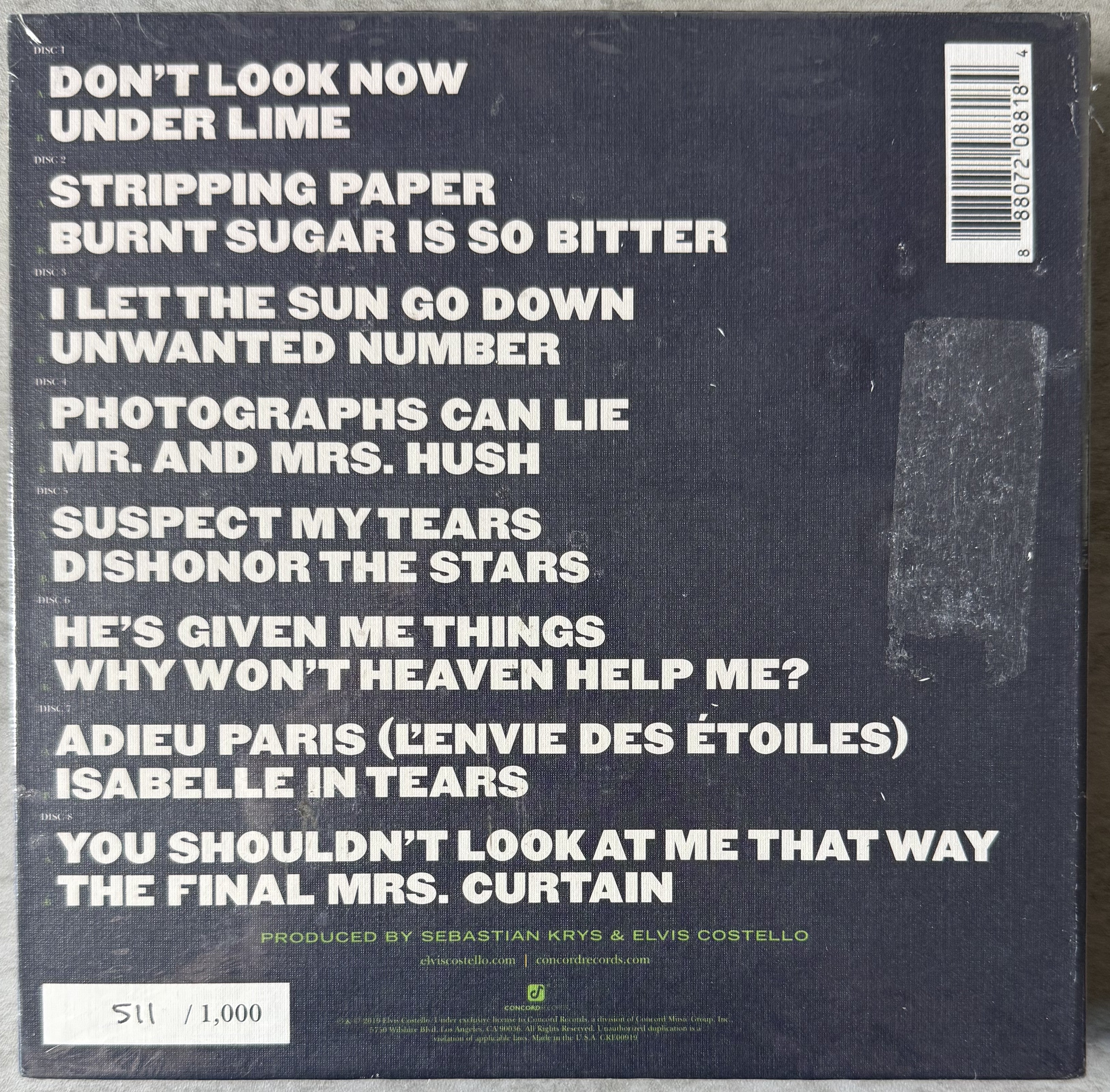 Elvis Costello & The Imposters - Look Now Box Set (10 x 7") Ltd Edtn #511/1,000 SEALED/NM