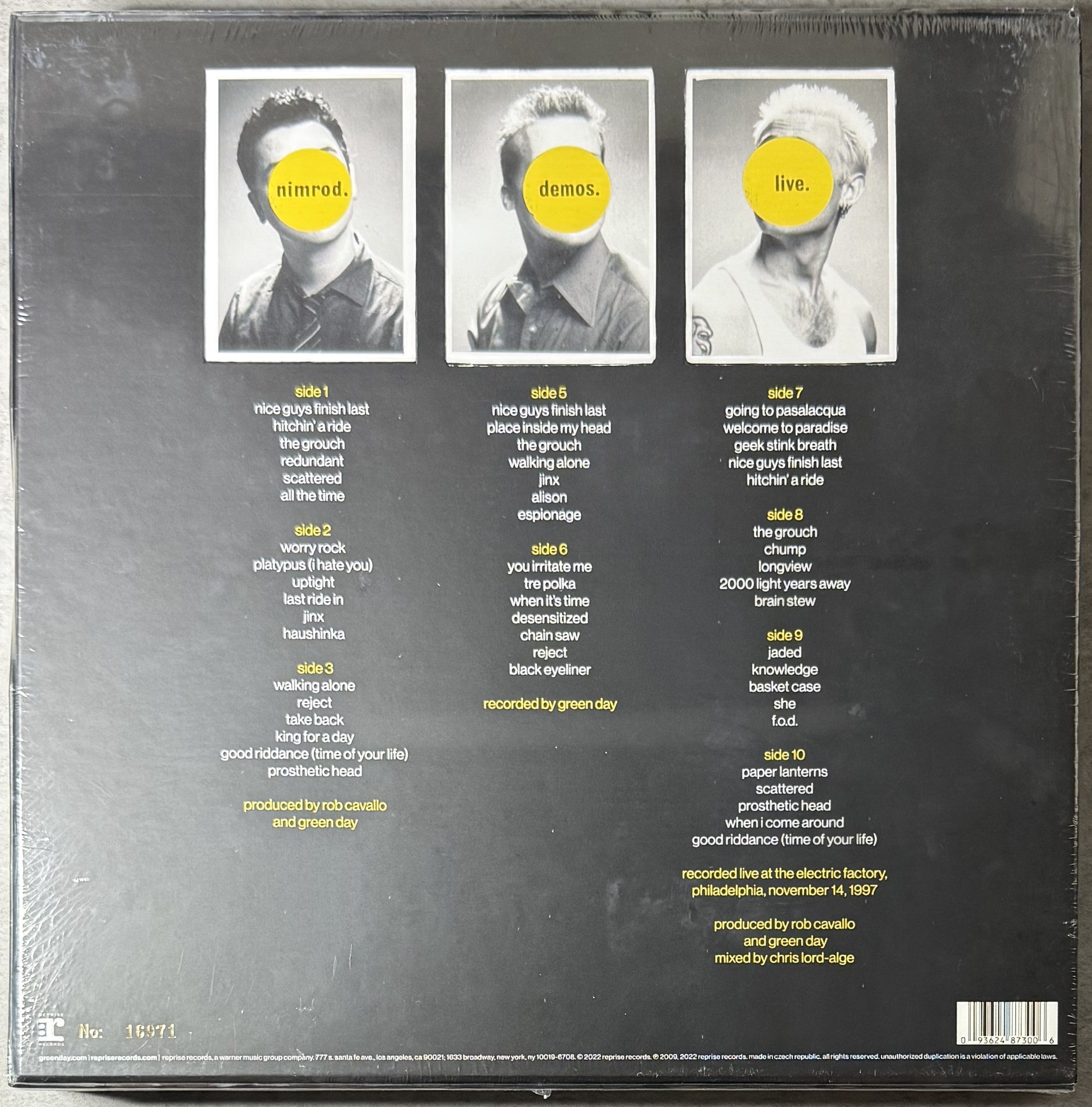 Green Day - Nimrod. XXV Box Set SEALED/NM #16,971 25th Anniv Ltd Edtn Black Vinyl