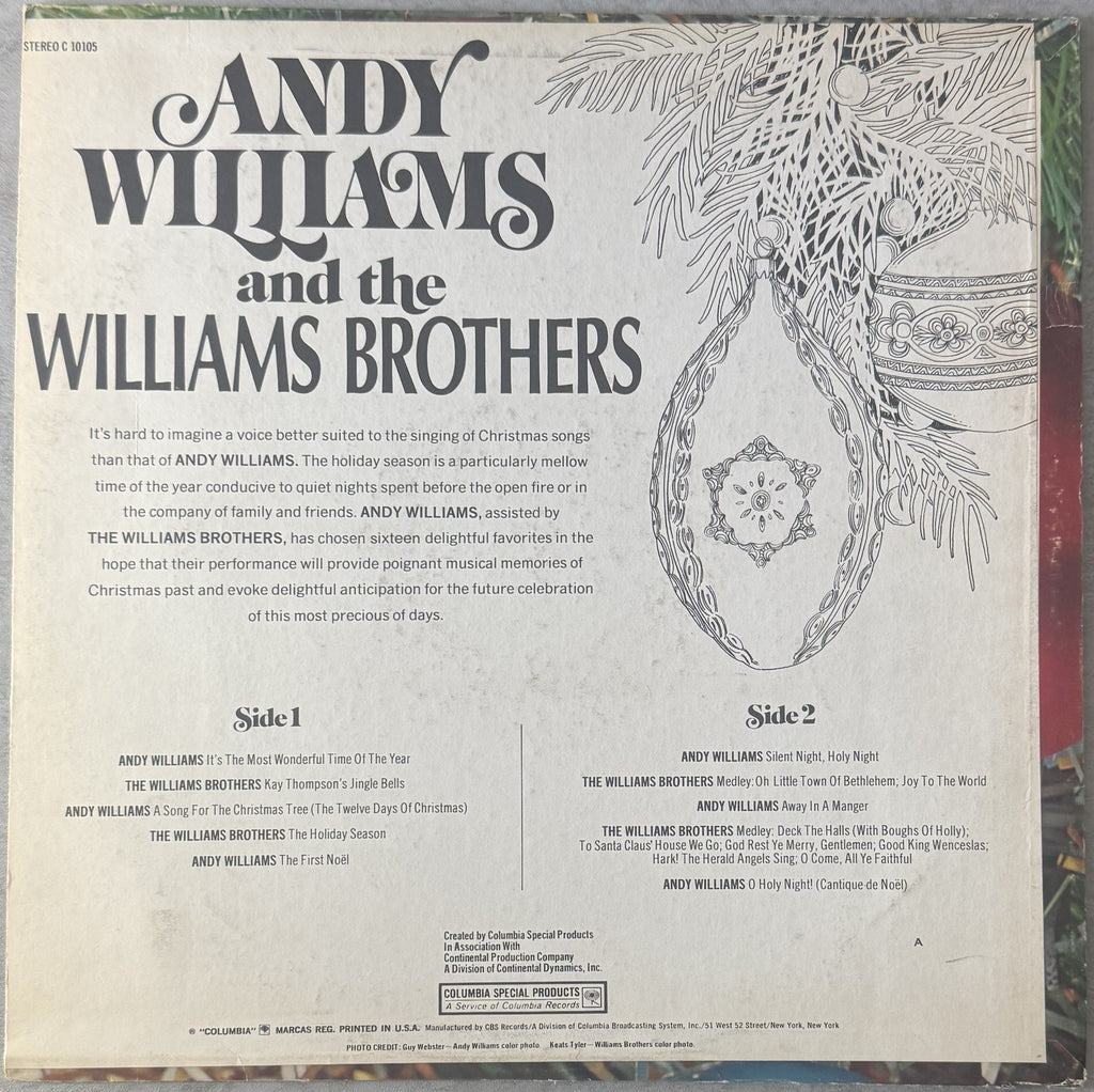 Christmas w Andy Williams & The Williams Bros - 1971 TH 1st Press
