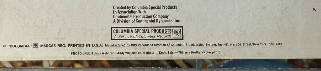 Christmas w Andy Williams & The Williams Bros - 1971 TH 1st Press