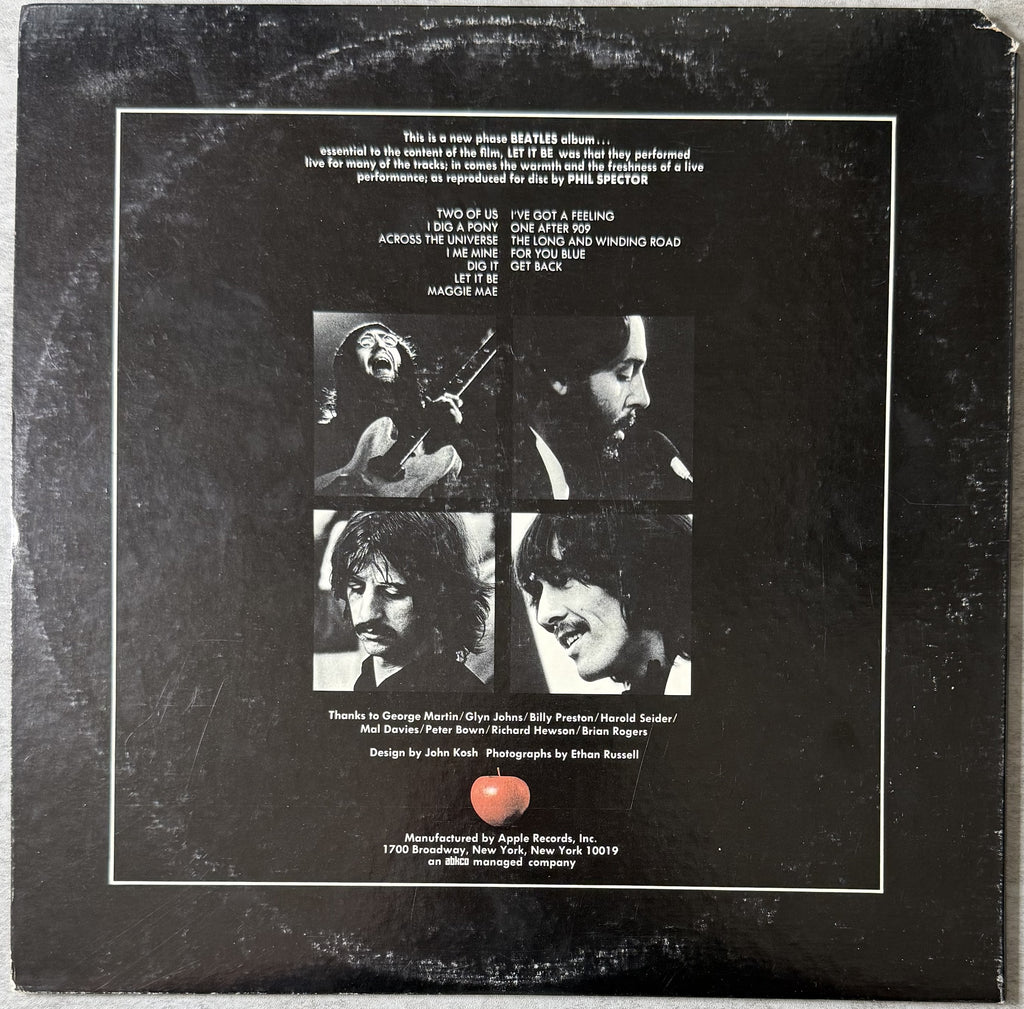 The Beatles - Let It Be 1970 US 1st Press VG+/VG+