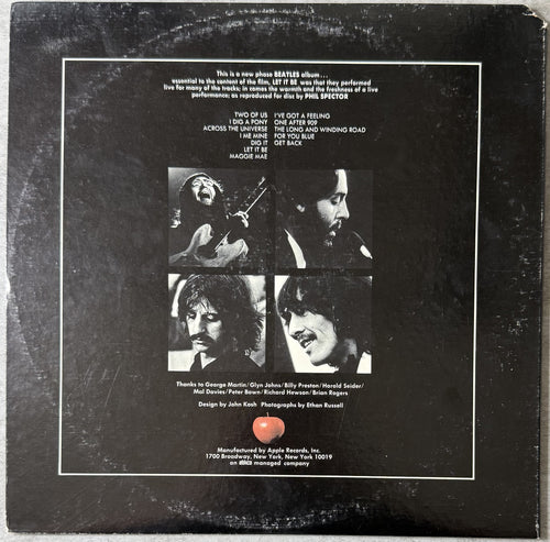 The Beatles - Let It Be 1970 US 1st Press VG+/VG+