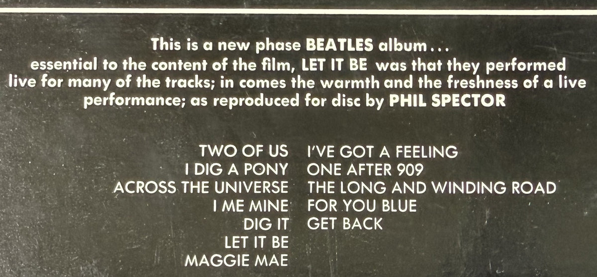The Beatles - Let It Be 1970 US First Press VG+/VG+