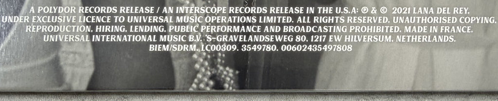 Lana Del Rey - Chemtrails Over The Country Club SEALED/NM 2021 1st Press