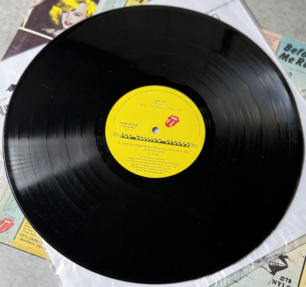 The Rolling Stones - Some Girls 1978 UK 1st Press TJ Cut w Celebrity Face insert G/VG