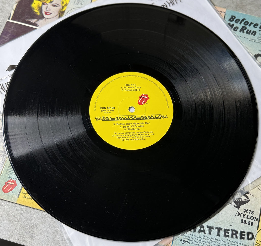 The Rolling Stones - Some Girls 1978 UK 1st Press TJ Cut w Celebrity Face insert G/VG