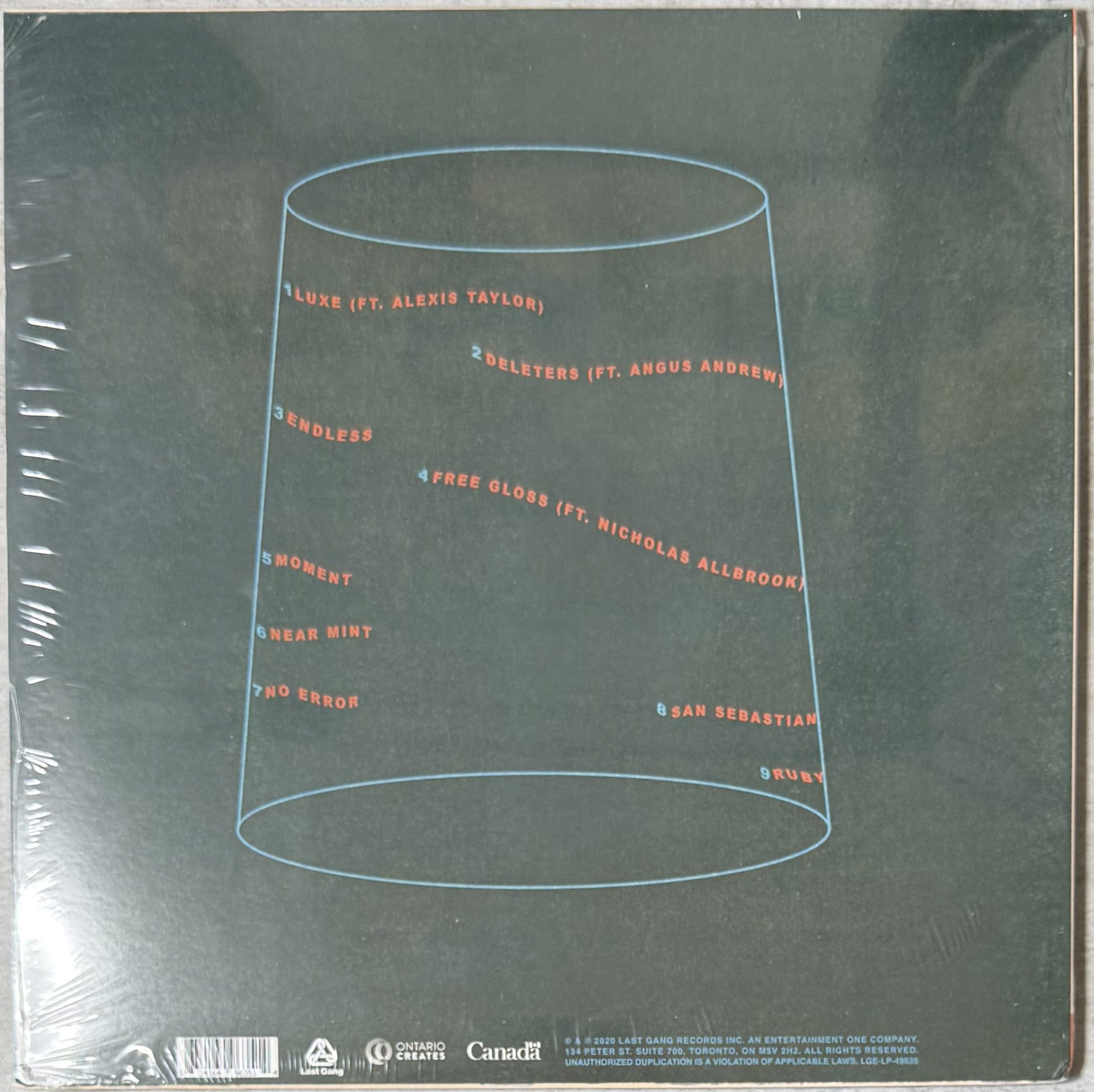 Holy Fuck - Deleter SEALED/NM 2020 Ltd Edtn Clear w Black Blob