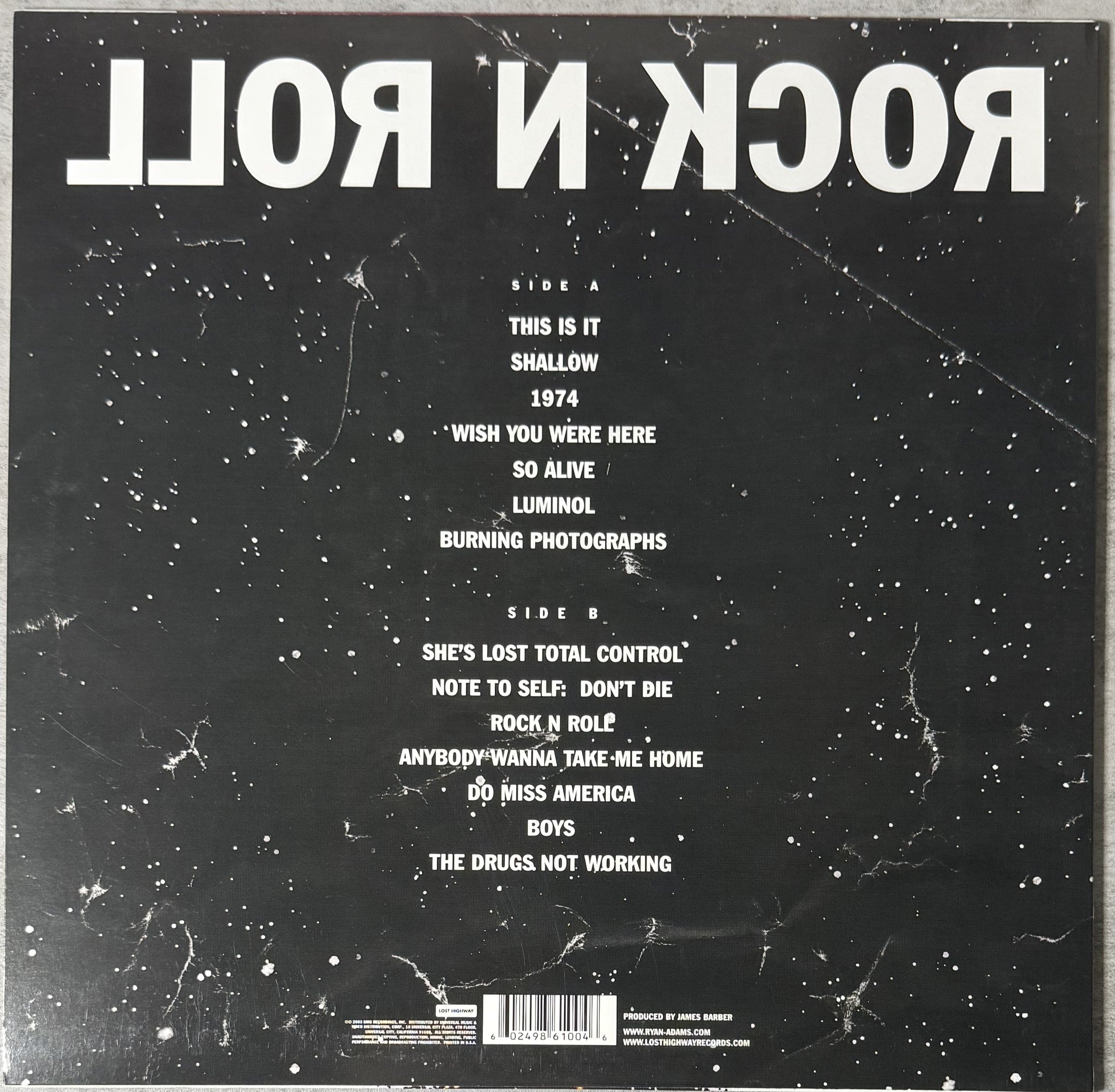 Ryan Adams - Rock N Roll 2003 1st Press Ltd Edtn 180g Vinyl VG+/VG+