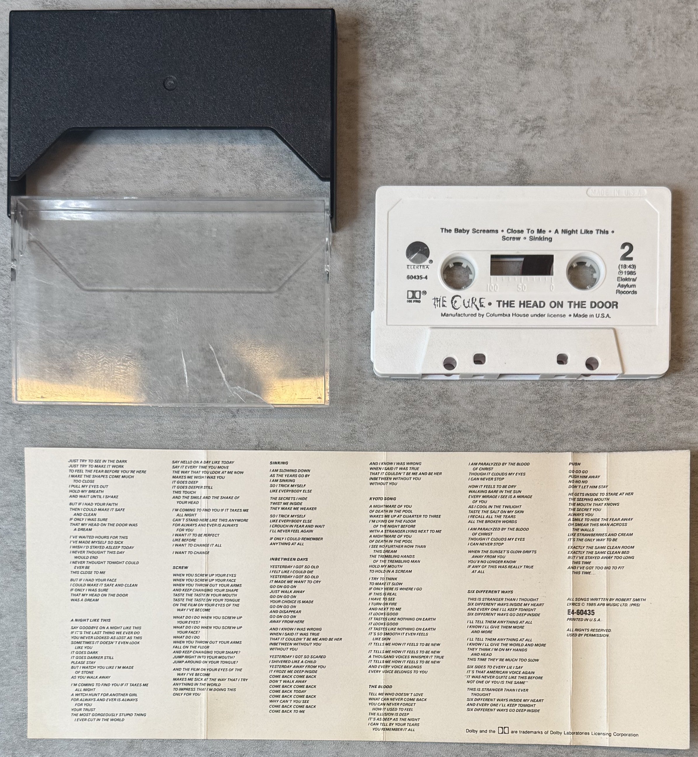 The Cure - The Head On The Door Cassette US CH 1985 VG+