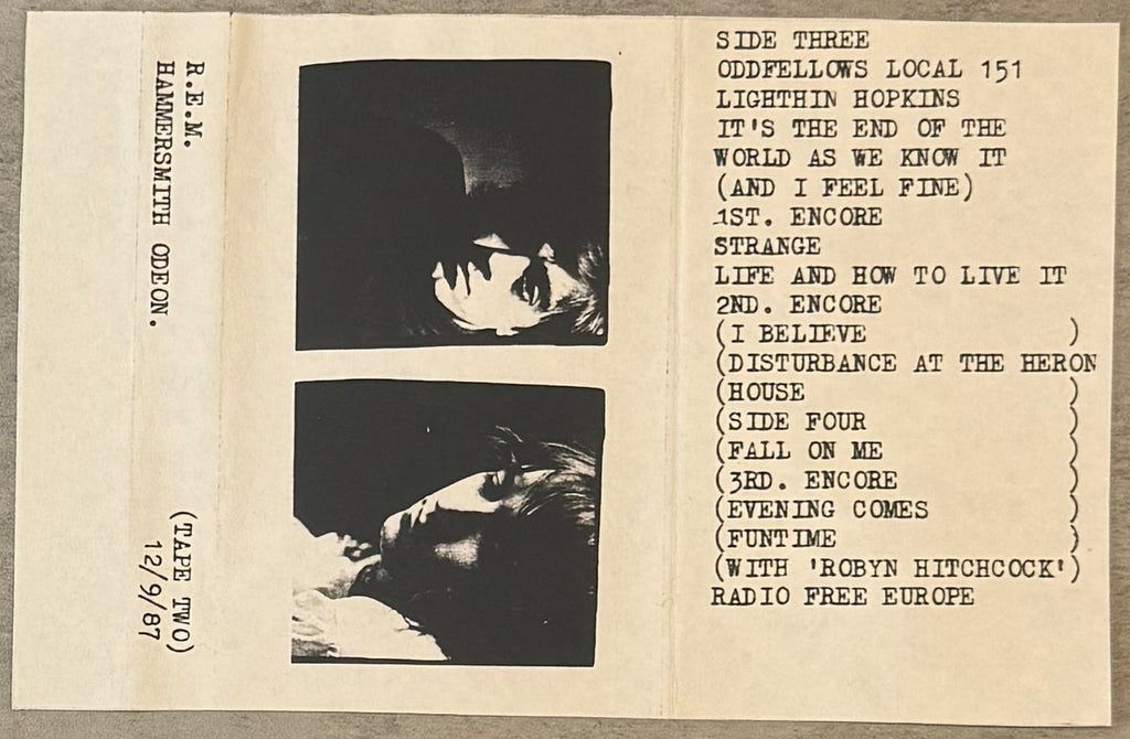 REM - Hammersmith Odeon 1987 bootleg live (2 tapes) VG+