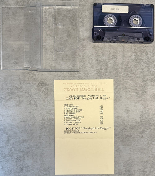 Iggy Pop - Naughty Little Doggie Post-Production Advance/Promo Cassette 1995 UK VG+