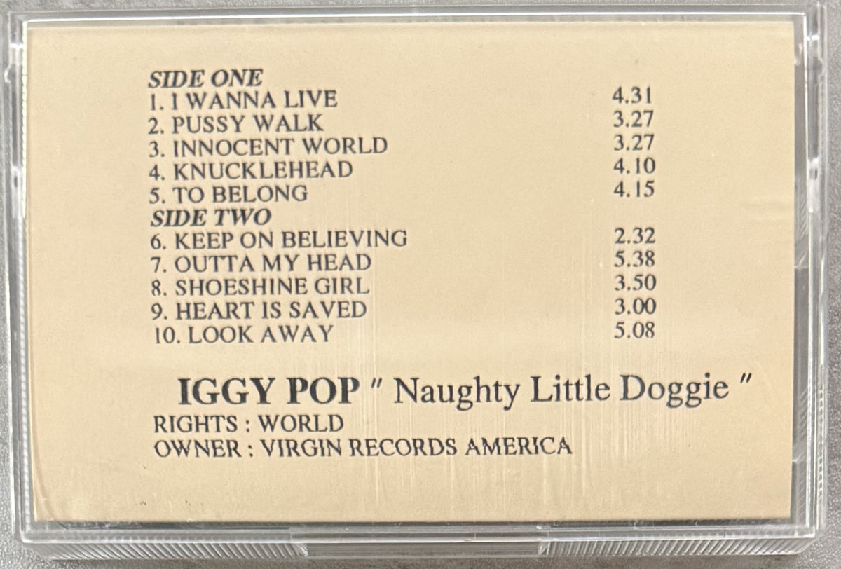 Iggy Pop - Naughty Little Doggie Post-Production Advance/Promo Cassette 1995 UK VG+