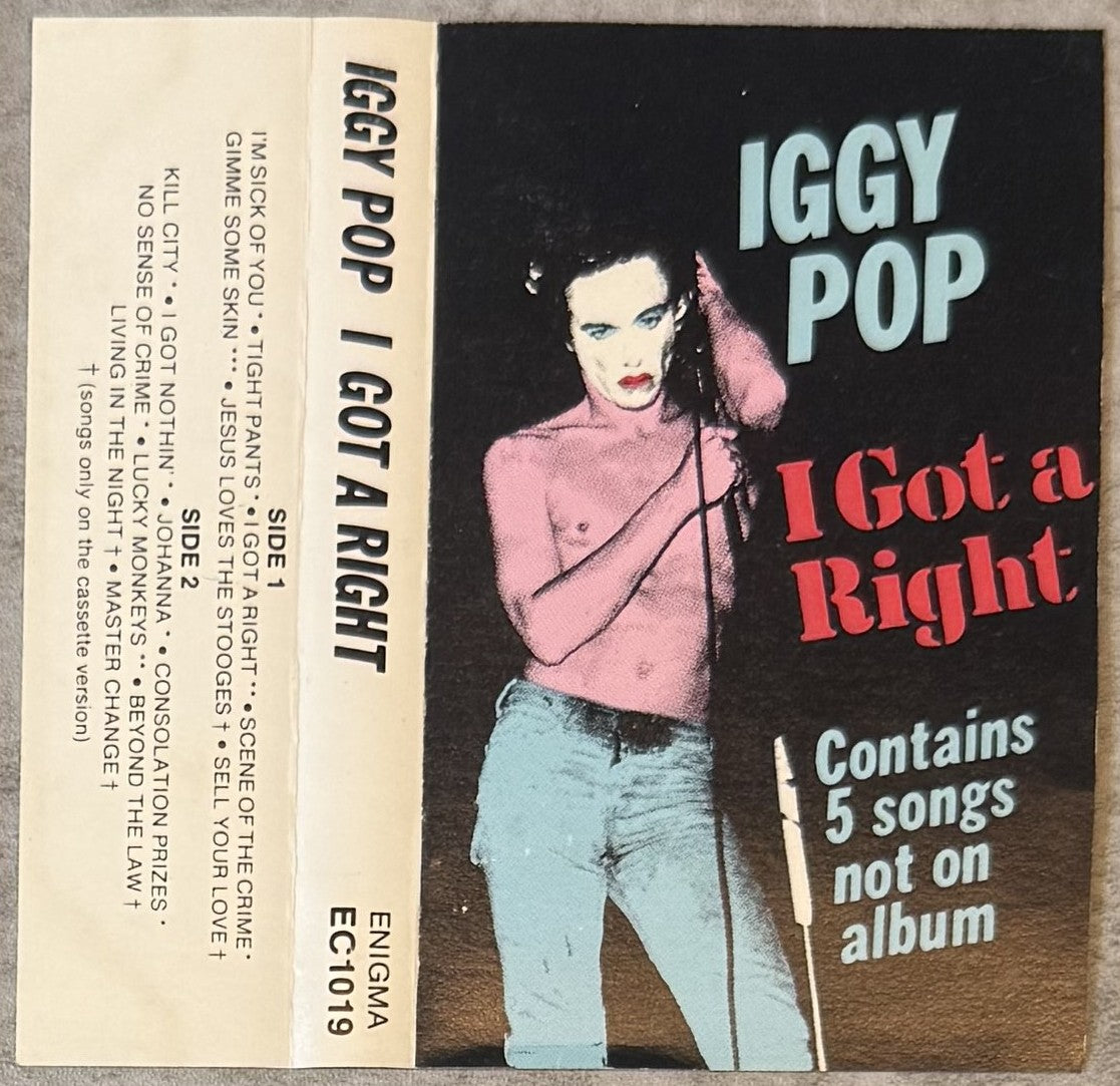 RARE Iggy Pop - I Got A Right 1983 US Special Edtn Cassette VG+