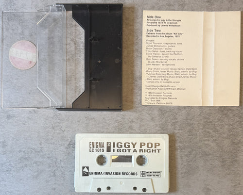 RARE Iggy Pop - I Got A Right 1983 US Special Edtn Cassette VG+
