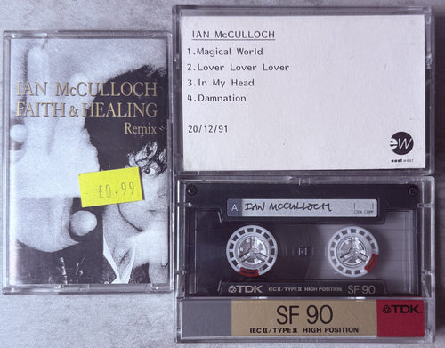 Ian McCullough - Faith & Healing + 2 bootleg cassettes 1989-91 UK Imports VG+